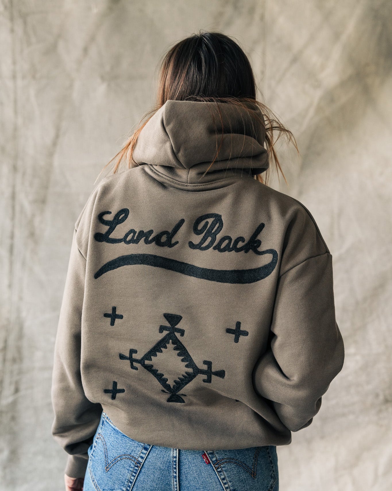 Land Back Hand Stitched Luxury Hoodie