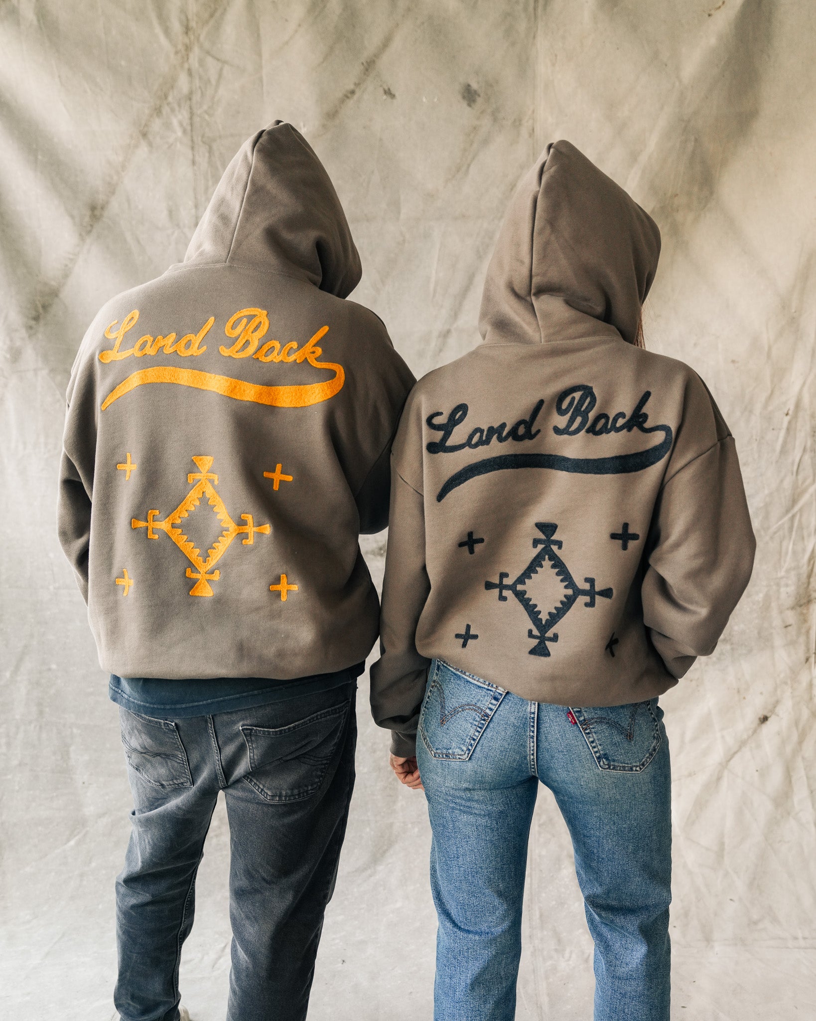 Land Back Hand Stitched Luxury Hoodie - SMALL