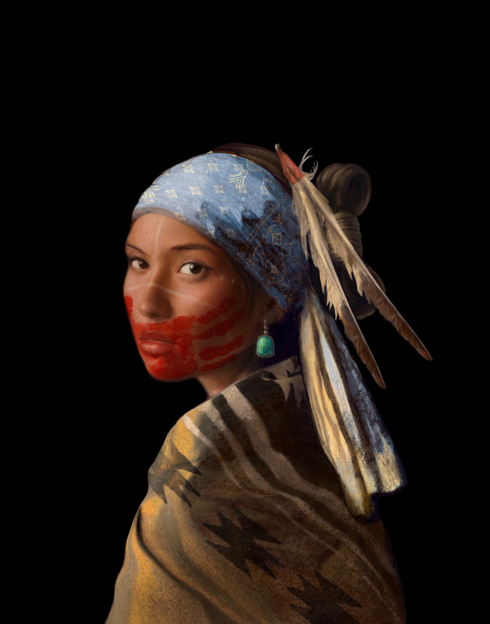 MMIW(MMIP) Girl with Turquoise Earring - LIMITED EDITION Fine Art Print