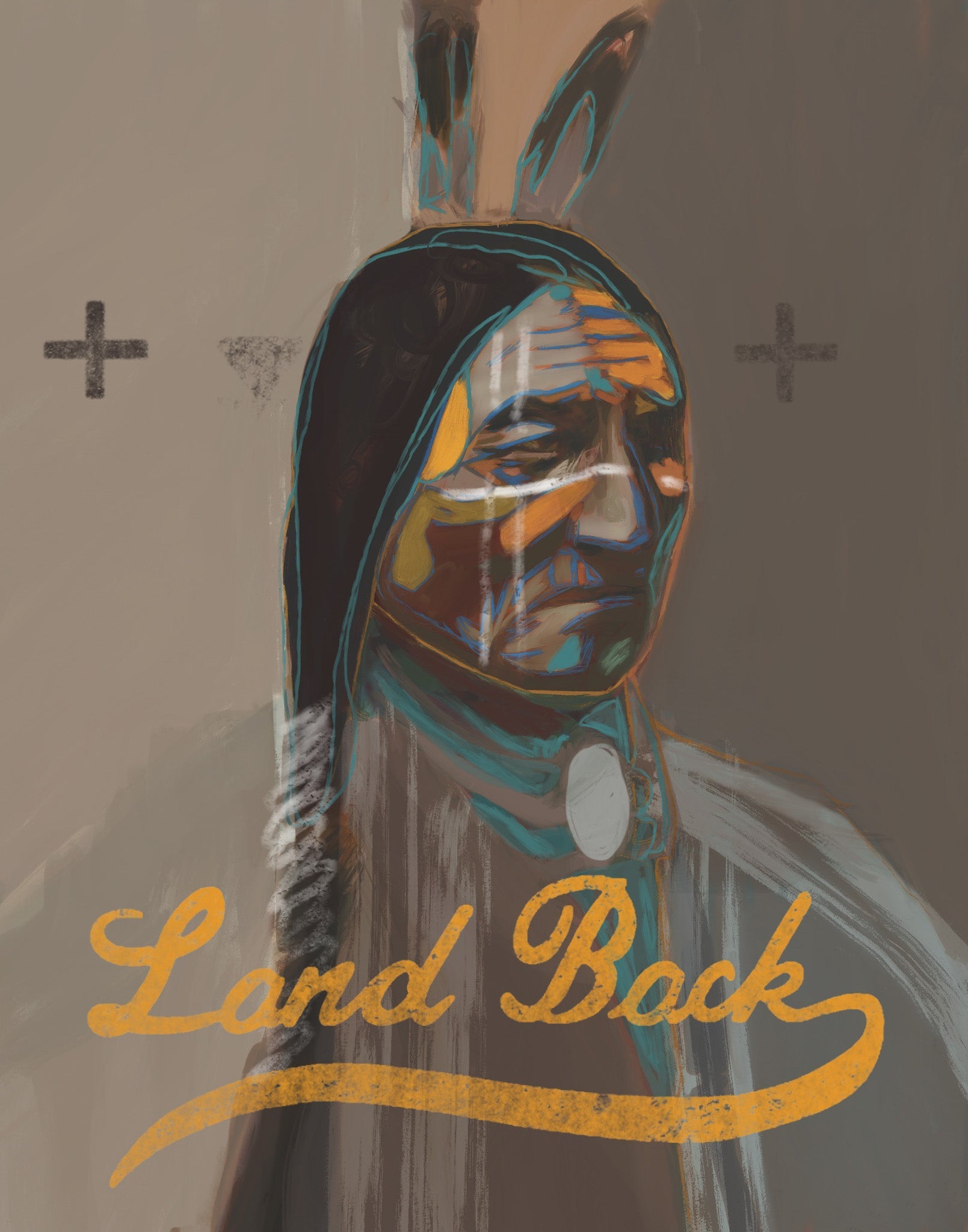 Land Back Warrior - Poster