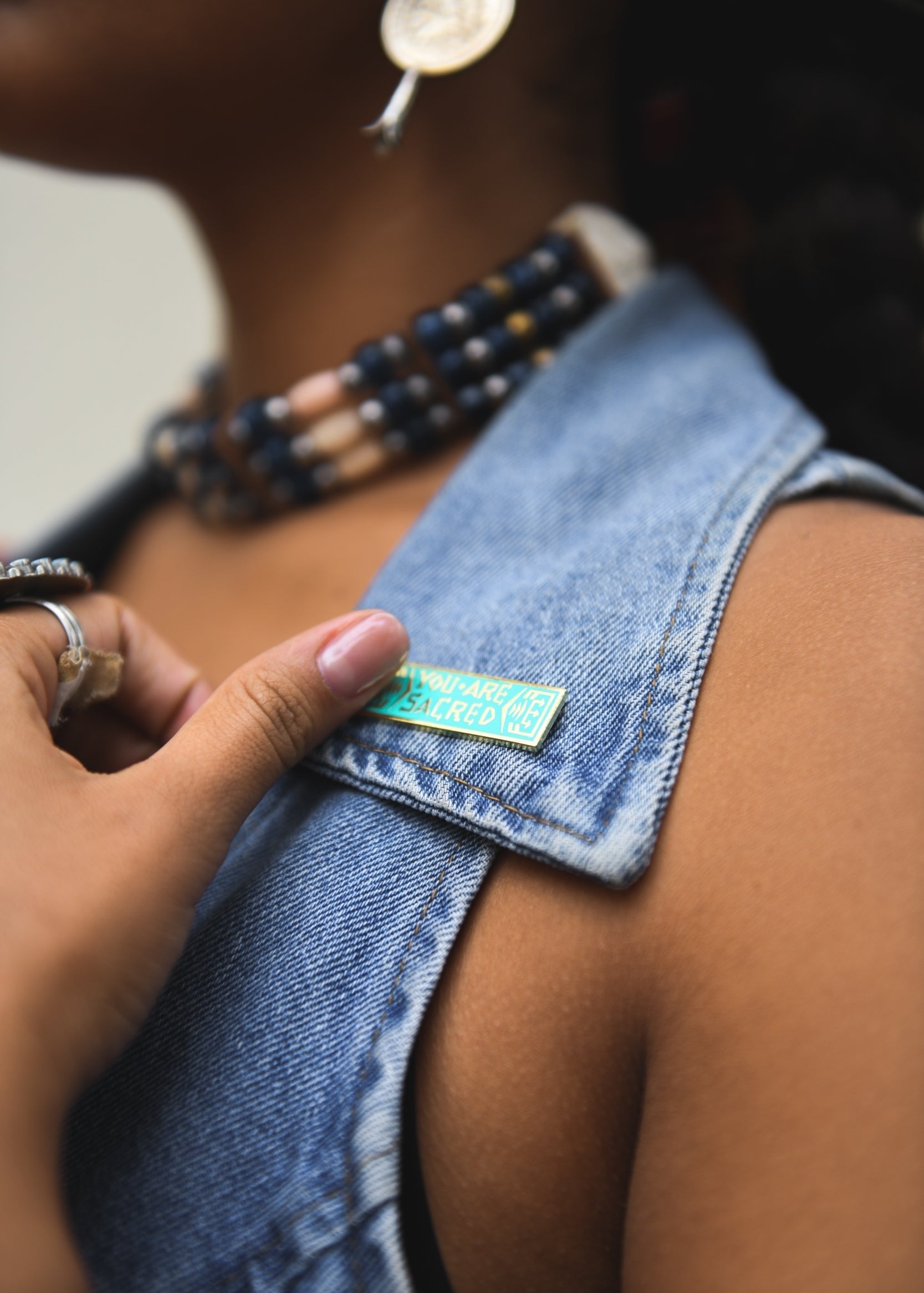 You Are Sacred Pin (Turquoise)