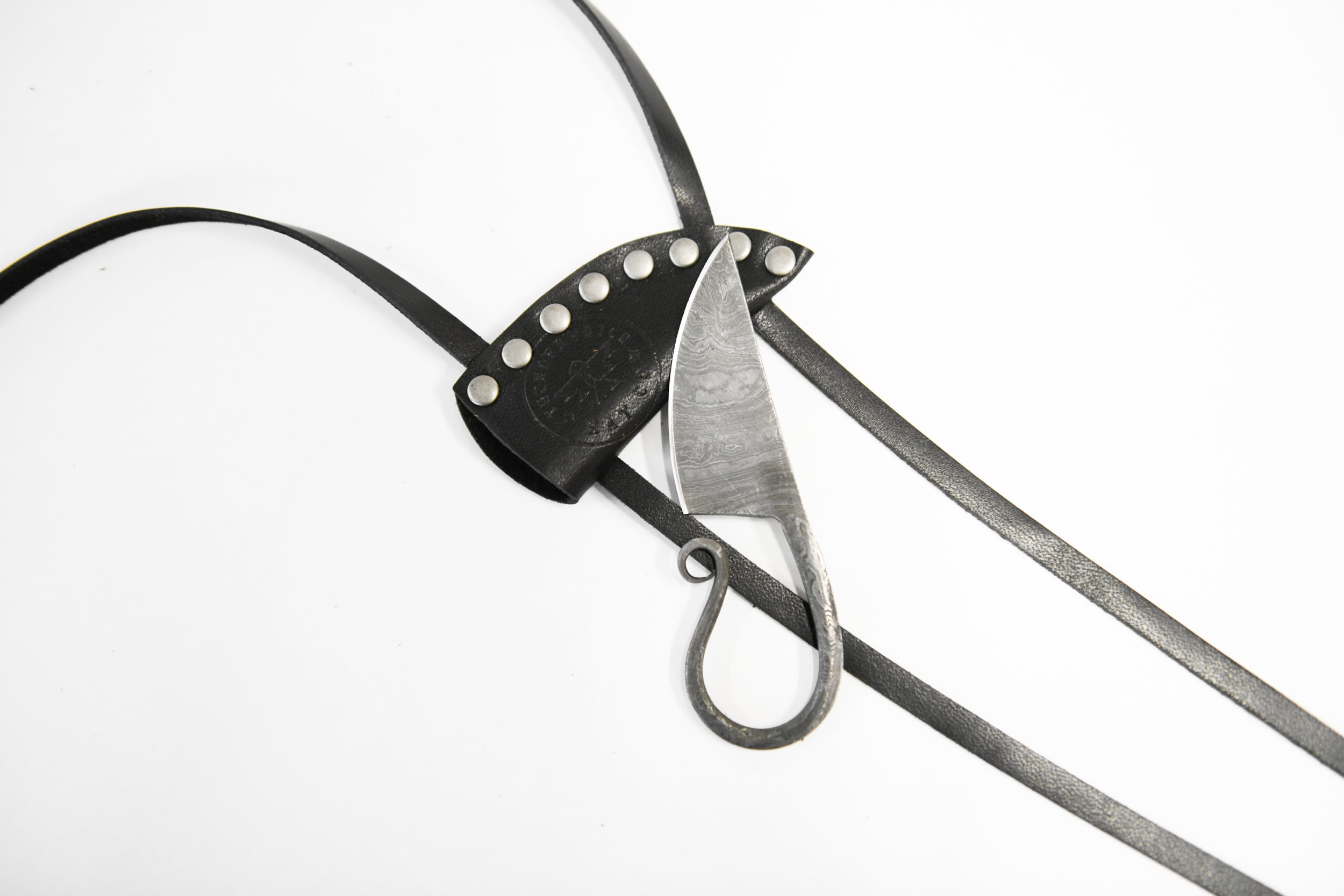 Charcoal Damascus Blade and Sheath