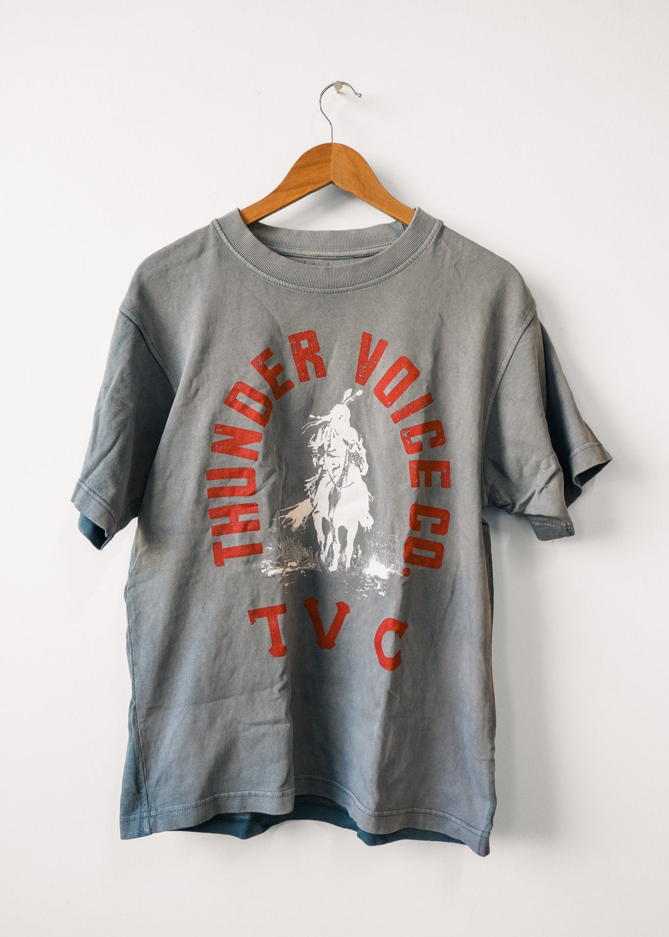 Grey Blue Storm Rider T-Shirt - Hand Dyed