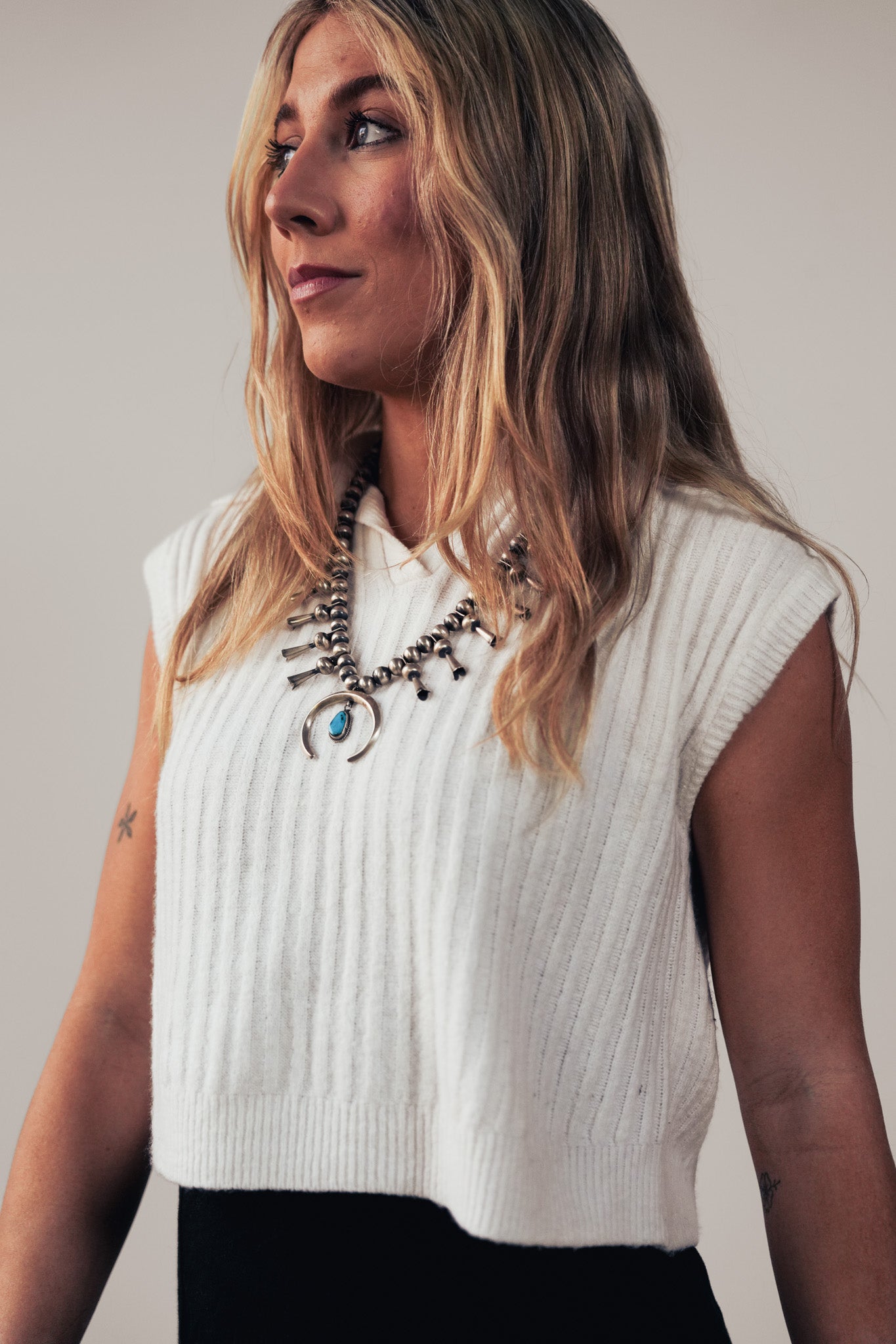 Navajo Naja and Squashblossoms Necklace