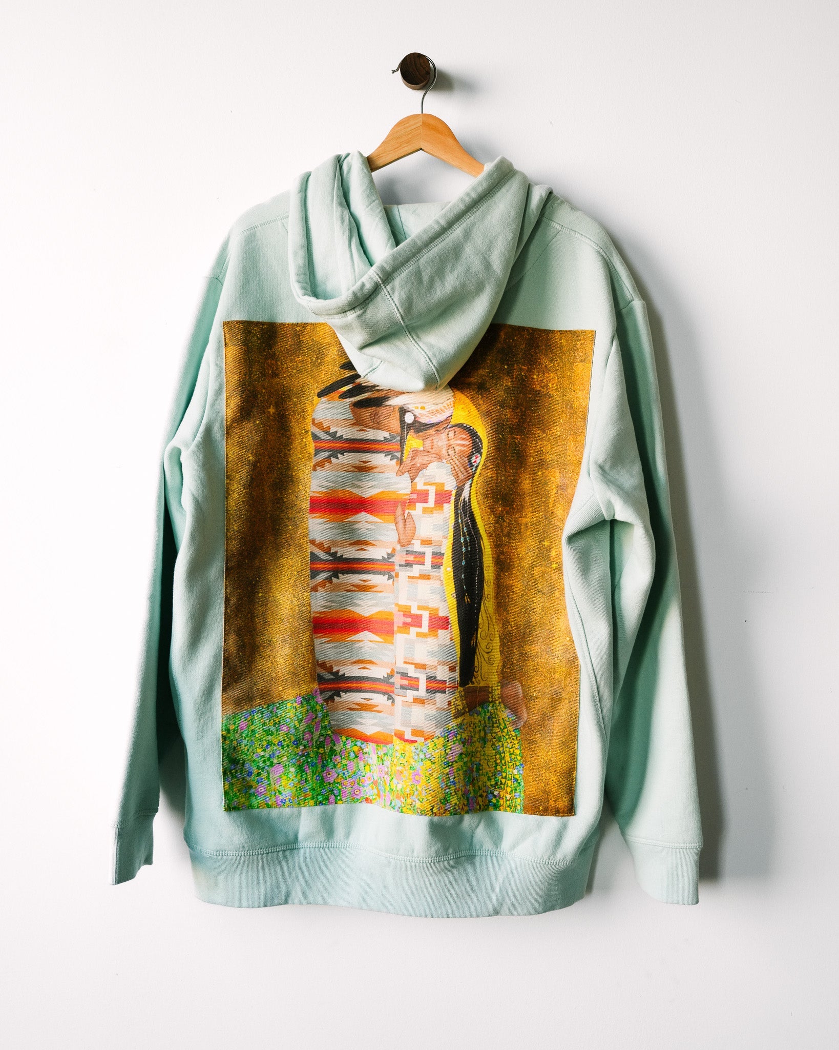 Kiss From Above Teal Hoodie