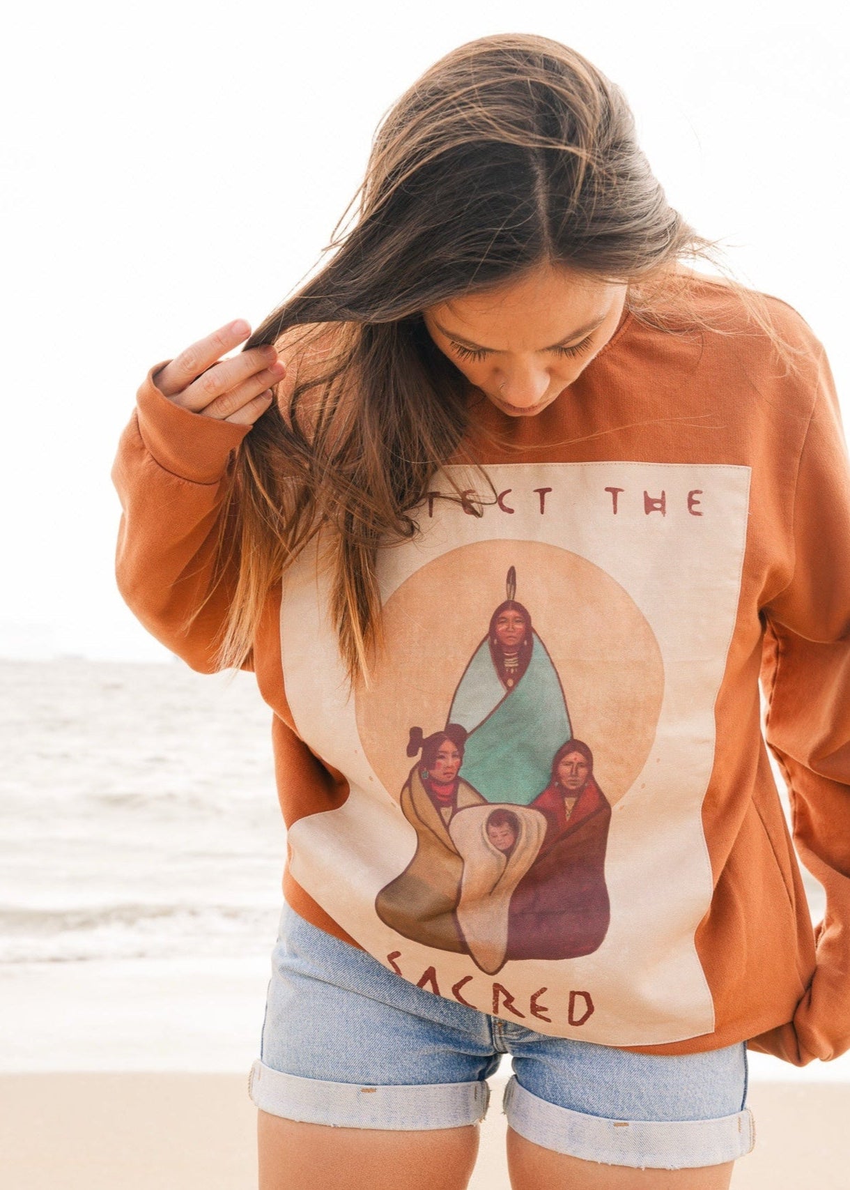 PROTECT THE SACRED FINE ART SWEATER