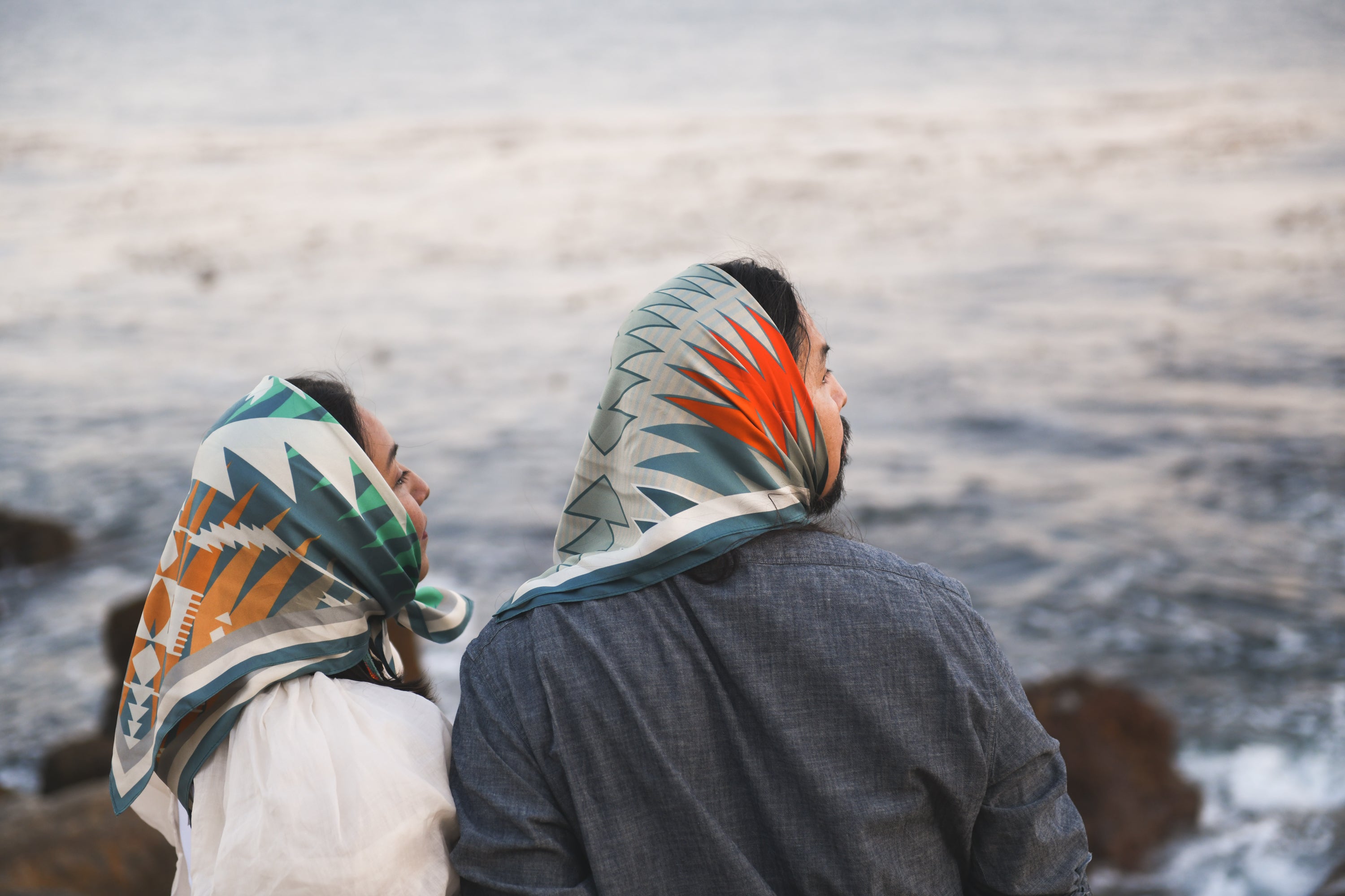 Indigo Sunset Silk Scarf